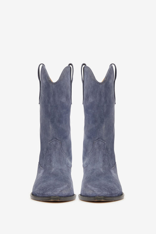 Cowboystiefel aus gewaschenem Kalbswildleder Cowboystiefel aus gewaschenem Kalbswildleder