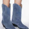 Cowboystiefel aus gewaschenem Kalbswildleder Cowboystiefel aus gewaschenem Kalbswildleder