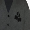 Curtis Strickjacke aus Wolle und Baumwolle mit Logo Curtis Strickjacke aus Wolle und Baumwolle mit Logo