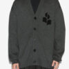 Curtis Strickjacke aus Wolle und Baumwolle mit Logo Curtis Strickjacke aus Wolle und Baumwolle mit Logo