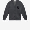 Curtis Strickjacke aus Wolle und Baumwolle mit Logo Curtis Strickjacke aus Wolle und Baumwolle mit Logo
