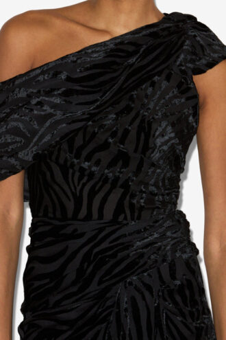 Cyane Asymmetrisches Kleid mit Print