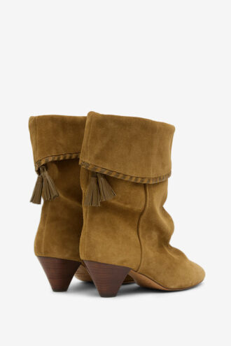 Dalby Drapierte Wildleder-Stiefel aus Kalbsleder