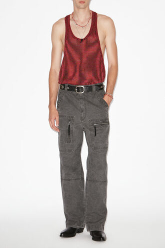 Darius Gestreiftes Leinen-Tanktop