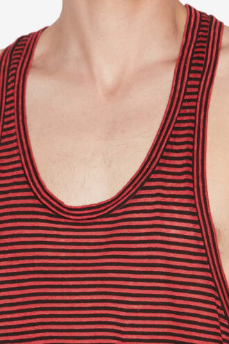 Darius Gestreiftes Leinen-Tanktop