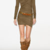 Denise Kurzes drapiertes Jerseykleid