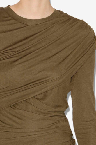 Denise Kurzes drapiertes Jerseykleid