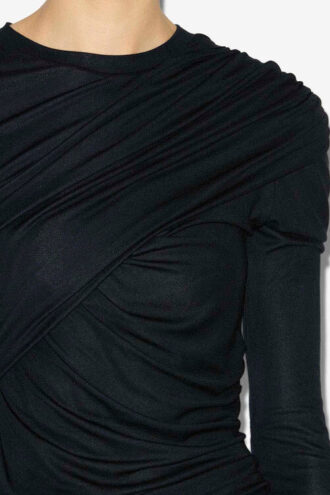 Denise Kurzes drapiertes Jerseykleid