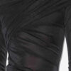 Denise Kurzes drapiertes Lurex-Kleid