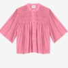 Destiny Smokbluse aus einfarbigem Baumwollvoile Destiny Smokbluse aus einfarbigem Baumwollvoile