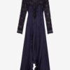 Dolores Langes Kleid aus Satin und Spitze Dolores Langes Kleid aus Satin und Spitze