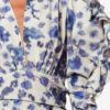Doris Kurzes Kleid aus bedruckter Stretch-Seide