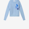 Drany Zweifarbiger Mohairpullover mit Logo