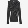 Dressi Jersey-Oberteil mit Lurex-Drapierung Dressi Jersey-Oberteil mit Lurex-Drapierung