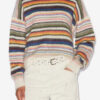 Drussell Gestreifter Pullover aus gebürstetem Mohair