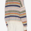 Drussell Gestreifter Pullover aus gebürstetem Mohair