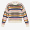 Drussell Gestreifter Pullover aus gebürstetem Mohair