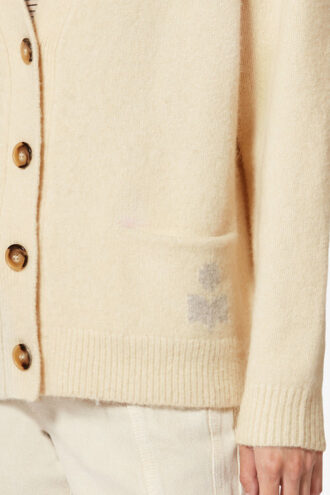 Eborah Alpaka-Strickjacke mit Logo