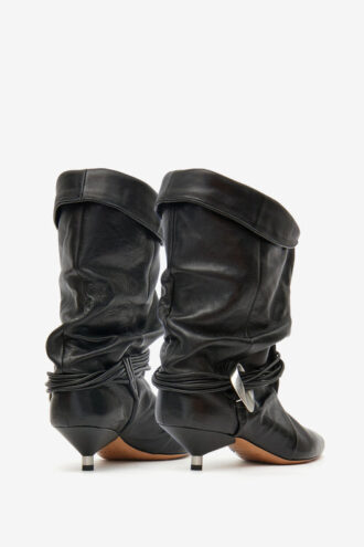 Edrika Drapierte Stiefel mit Schmucksteinen Edrika Drapierte Stiefel mit Schmucksteinen