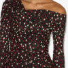 Elara Drapiertes Seidenkleid mit Print Elara Drapiertes Seidenkleid mit Print