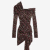 Elara Drapiertes Seidenkleid mit Print Elara Drapiertes Seidenkleid mit Print