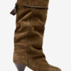 Elita Drapierte Wildleder-Stiefel aus Kalbsleder Elita Drapierte Wildleder-Stiefel aus Kalbsleder