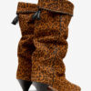 Elita Drapierte Wildleder-Stiefel aus Kalbsleder Elita Drapierte Wildleder-Stiefel aus Kalbsleder