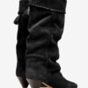 Elita Drapierte Wildleder-Stiefel aus Kalbsleder Elita Drapierte Wildleder-Stiefel aus Kalbsleder