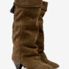 Elita Drapierte Wildleder-Stiefel aus Kalbsleder Elita Drapierte Wildleder-Stiefel aus Kalbsleder