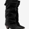 Elita Drapierte Wildleder-Stiefel aus Kalbsleder Elita Drapierte Wildleder-Stiefel aus Kalbsleder