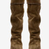 Elita Drapierte Wildleder-Stiefel aus Kalbsleder Elita Drapierte Wildleder-Stiefel aus Kalbsleder