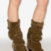Elita Drapierte Wildleder-Stiefel aus Kalbsleder Elita Drapierte Wildleder-Stiefel aus Kalbsleder