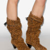 Elita Drapierte Wildleder-Stiefel aus Kalbsleder Elita Drapierte Wildleder-Stiefel aus Kalbsleder