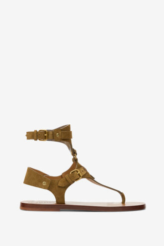 Eveen Flache Sandalen aus Wildleder