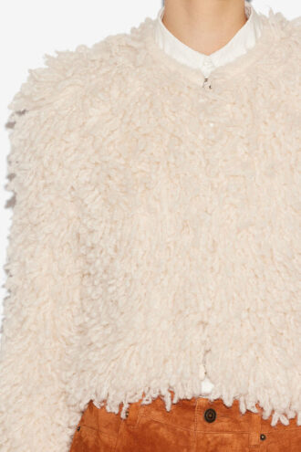 Fedra Jacke im Pelzstil aus Wolle