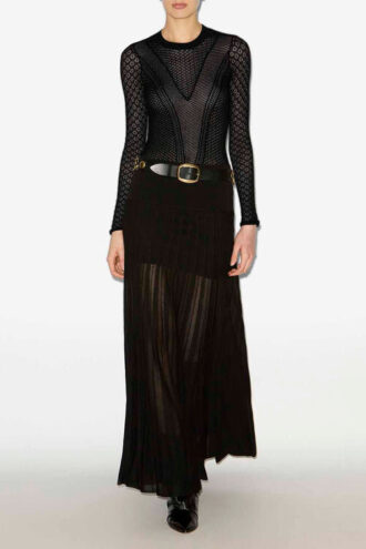 Feryelle Spitzen-Patchwork-Strickpullover
