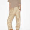Fidji Hose aus beschichtetem Leinen mit geradem Bein