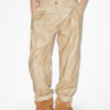 Fidji Hose aus beschichtetem Leinen mit geradem Bein