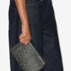 Flache Clutch-Tasche aus bedrucktem Leder Flache Clutch-Tasche aus bedrucktem Leder