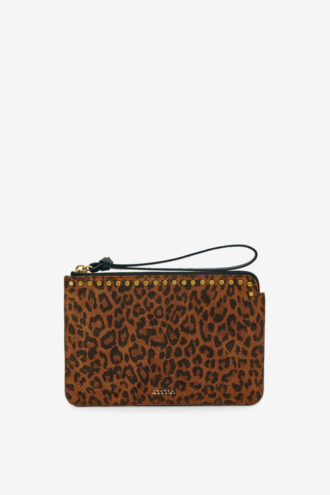 Flache Leder-Clutch