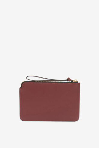 Flache Leder-Clutch