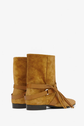 Flache Wildlederstiefel Rejen Flache Wildlederstiefel Rejen