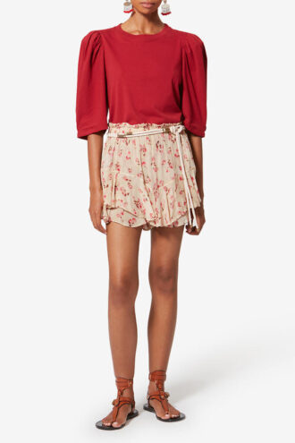 Fließende bedruckte Musselin-Shorts Fließende bedruckte Musselin-Shorts