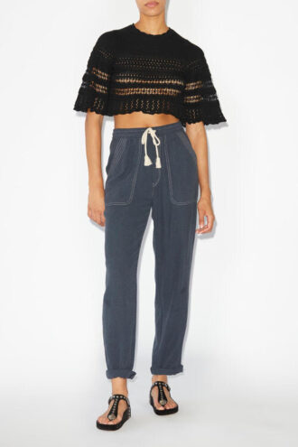 Frizy Crochet Knit Cropped Top Frizy Crochet Knit Cropped Top