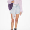 Gelma Bluse aus einfarbigem Baumwollvoile und Spitze Gelma Bluse aus einfarbigem Baumwollvoile und Spitze