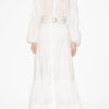 Gelma Bluse aus einfarbigem Baumwollvoile und Spitze Gelma Bluse aus einfarbigem Baumwollvoile und Spitze