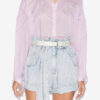 Gelma Bluse aus einfarbigem Baumwollvoile und Spitze Gelma Bluse aus einfarbigem Baumwollvoile und Spitze