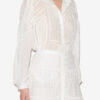 Gelma Bluse aus einfarbigem Baumwollvoile und Spitze Gelma Bluse aus einfarbigem Baumwollvoile und Spitze
