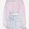 Gelma Bluse aus einfarbigem Baumwollvoile und Spitze Gelma Bluse aus einfarbigem Baumwollvoile und Spitze
