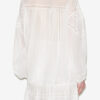Gelma Bluse aus einfarbigem Baumwollvoile und Spitze Gelma Bluse aus einfarbigem Baumwollvoile und Spitze